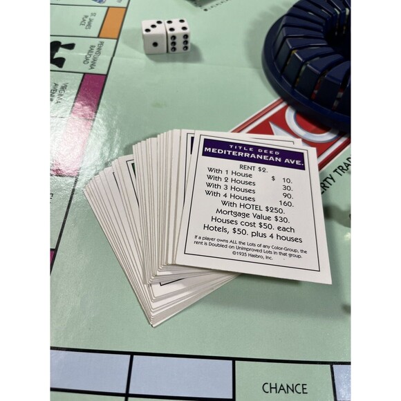 1998 Deluxe Monopoly Board Game by Parker Brothers Complete with All Game Pieces - Picture 12 of 16